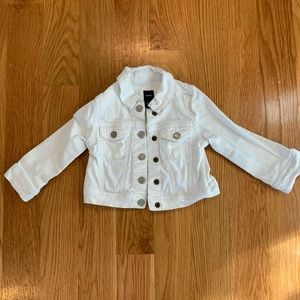 Baby Gap Toddler White Denim Jacket, 18-24 Months